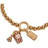 Alex and Ani Here for the Drama! Stretch Bracelet | Movie Night Gift | Shiny Gold, Brass, Enamel | Movie Night Jewelry | Popcorn Jewelry