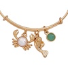 Alex and Ani Sea Creature Multicharm EWB | Crab, Manatee & Crystal | Charm For Bracelet | Crystal & Pearl | Ocean Jewelry Charm