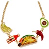 Alex and Ani Taco Inline Charm Bracelet | Gold-Plated, Crystal & Enamel | Adjustable Charm Bracelet | Dainty Charm Bracelet | Taco Lover Gift