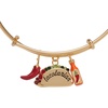 Alex and Ani Taco Multi Charm EWB | Charm For Bracelet | Gold-Plated, Crystal & Enamel | Taco Lover Gift | Jewelry Charm