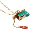 Alex and Ani Taco Truck Necklace | Opening Locket Pendant | Pendant Necklace For Women | Gold-Plated, Enamel | Taco Jewelry