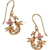 Alex and Ani Birds of a Feather Enamel Drop Earring, Brass Shiny Gold