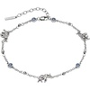 Alex and Ani Elephant Inline Charm Anklet | Silver & Opal | Chain Anklet | Dainty Animal Anklet | Animal Jewelry For Women
