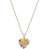 Alex and Ani Enamel Flower Locket, Stainless Gold