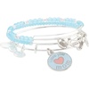 Alex and Ani I Love You Mom Bracelet Set of 3 Silver/Blue/Pink One Size