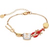 Alex and Ani Lobster Boil Inline Charm Bracelet, Brass Shiny Gold