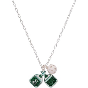 Alex and Ani Barbie™ Pickleball Charm Pendant, Brass Shiny Silver