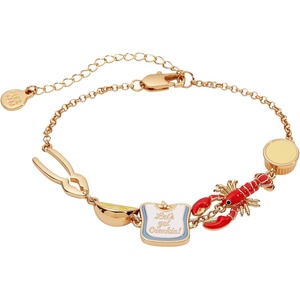 Alex and Ani Lobster Boil Inline Charm Bracelet, Brass Shiny Gold