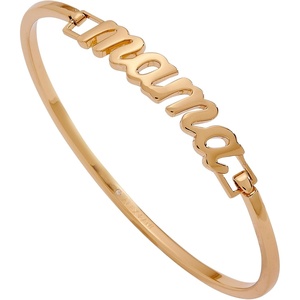 Alex and Ani Tea Party Mama Tension Cuff, Brass Shiny Gold
