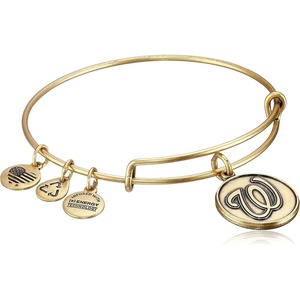 Alex and Ani Washington Nationals Cap Logo Expandable Bangle Bracelet(Rafaelian Gold)