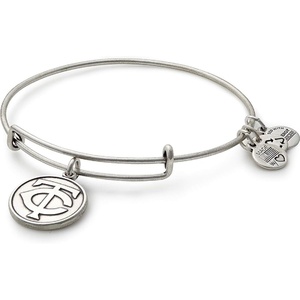 Alex and Ani Women’s MLB Minnesota Twins Charm Bangle Rafaelian Silver Finish Bracelet | Women’s