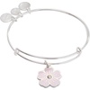 Pink Pansy and Crystal Bracelet
