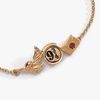 ALEX AND ANI Harry Potter Platform 9 3/4 Cluster Bracelet | Platform Sign, Letter & Hedwig Charms | Gold-Plated & Red Enamel | Charm Bracelet for Women | Harry Potter Gift