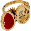 Alex and Ani House of the Dragon Locket Ring | Dragon Egg Poison Ring | Enamel | Adjustable Ring For Women | HOTD Jewelry | Stackable Ring